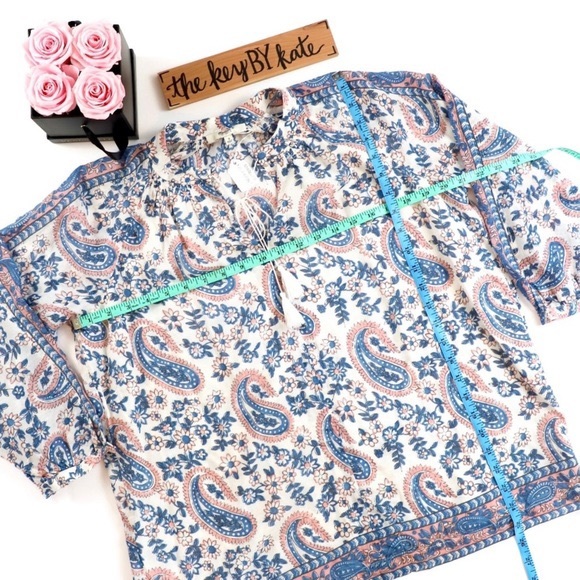 Madewell Paisley Blouse Top Camelia - Picture 5 of 5